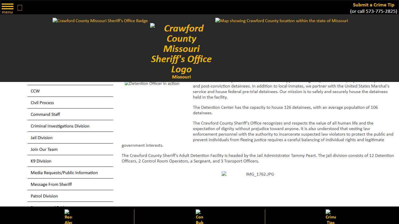 Jail Division Crawford County Sheriff MO